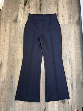 Quince Dark Navy Boot-Cut Flare Trousers